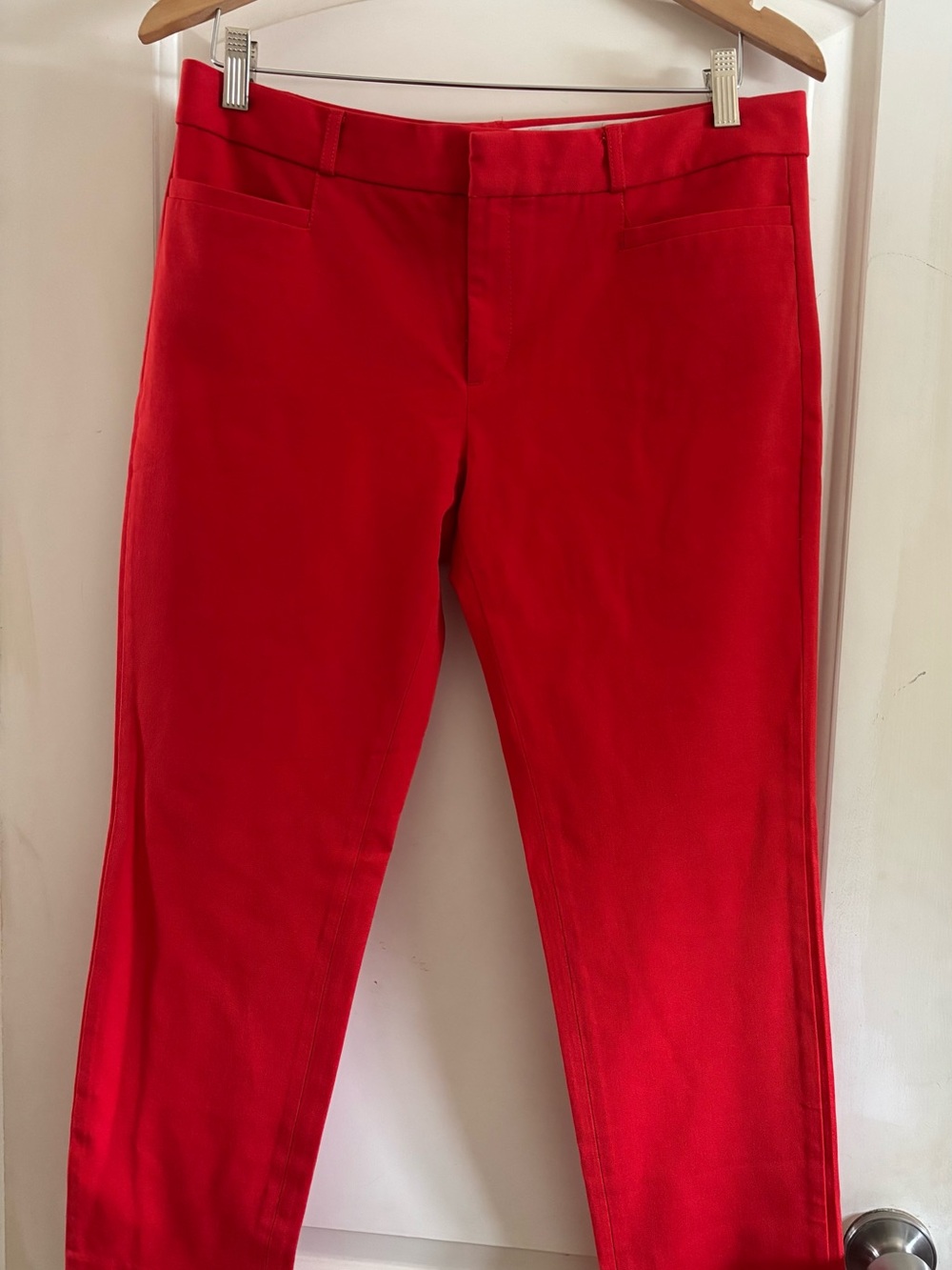 Banana Republic Sloan Bold Red Slim Straight-Leg, Size 10